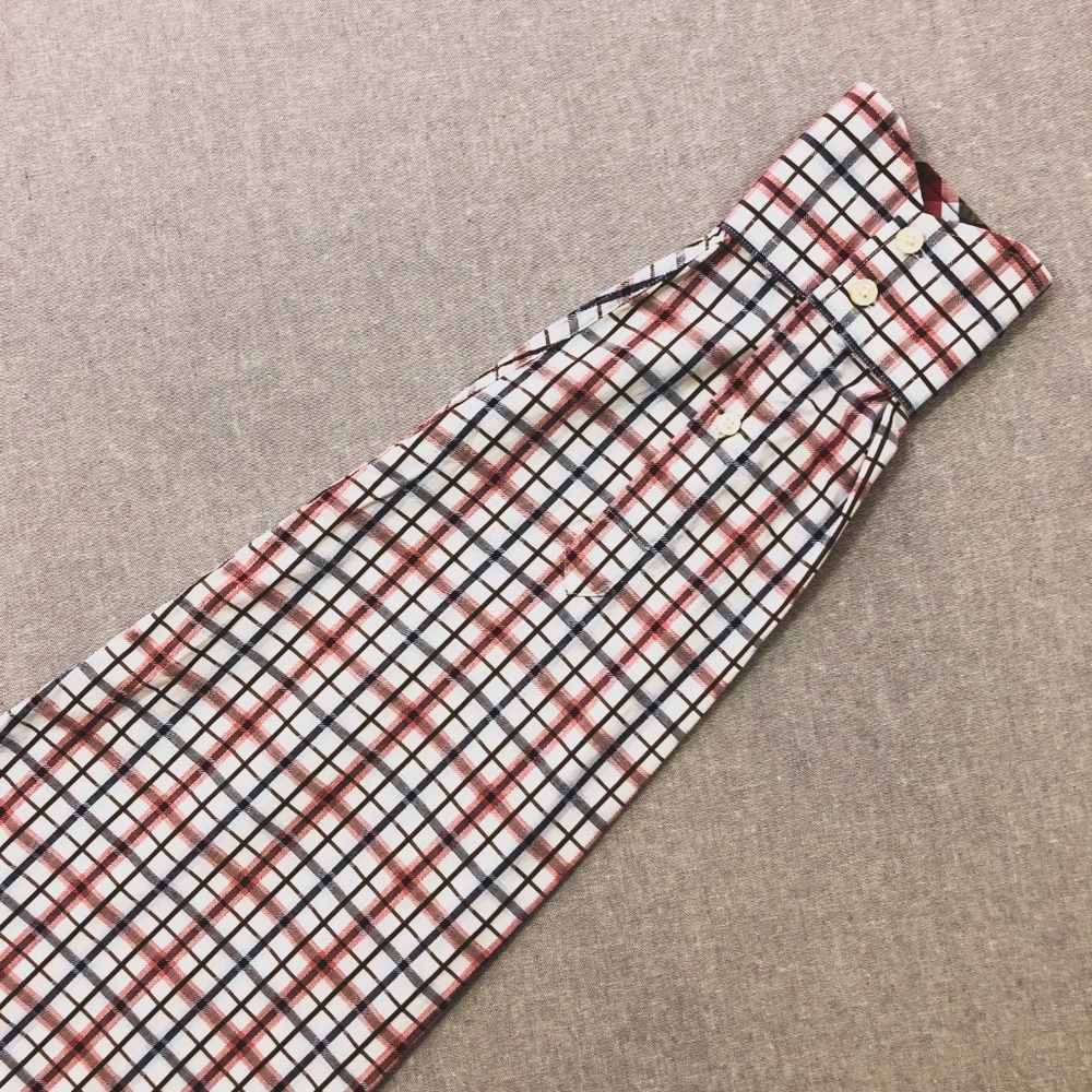 Thomas Dean Red Blue White Check Sport Shirt M - Picture 4 of 7
